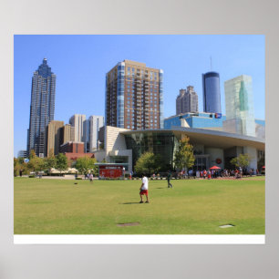 Affiche vue sur le centre-ville d'Atlanta