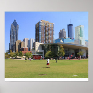 Affiche vue sur le centre-ville d'Atlanta