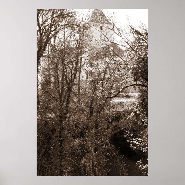 Affiche Vue Sur Le Château Depuis La Forêt (Devant)