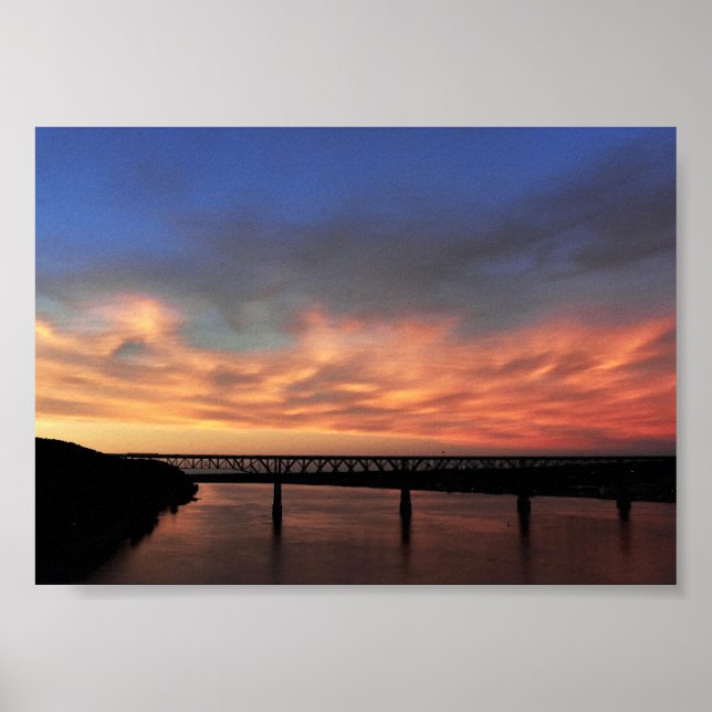 Affiche Vue sur le coucher de soleil avec The Walkway sur  (Devant)