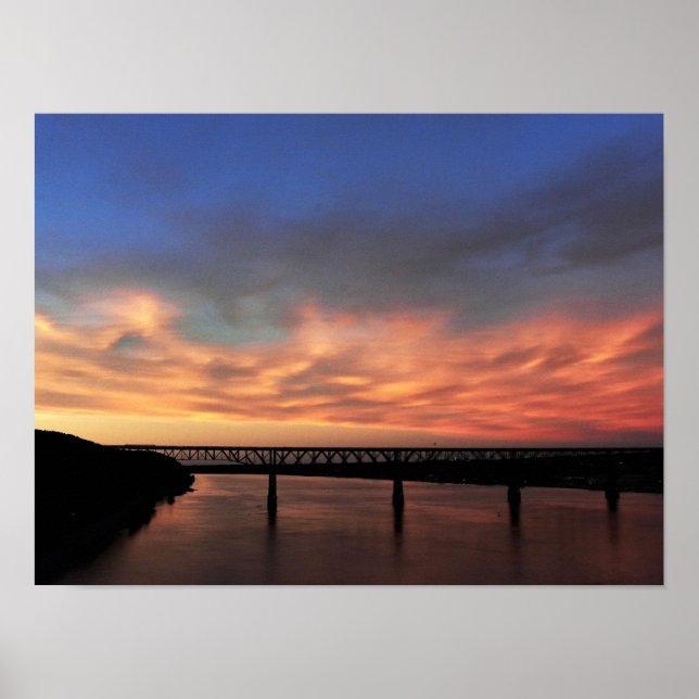 Affiche Vue sur le coucher de soleil avec The Walkway sur  (Devant)