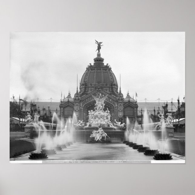 Affiche Vue sur le Dôme Central et la Fontaine (Devant)