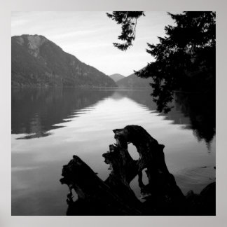 Affiche vue sur le lac bw 1