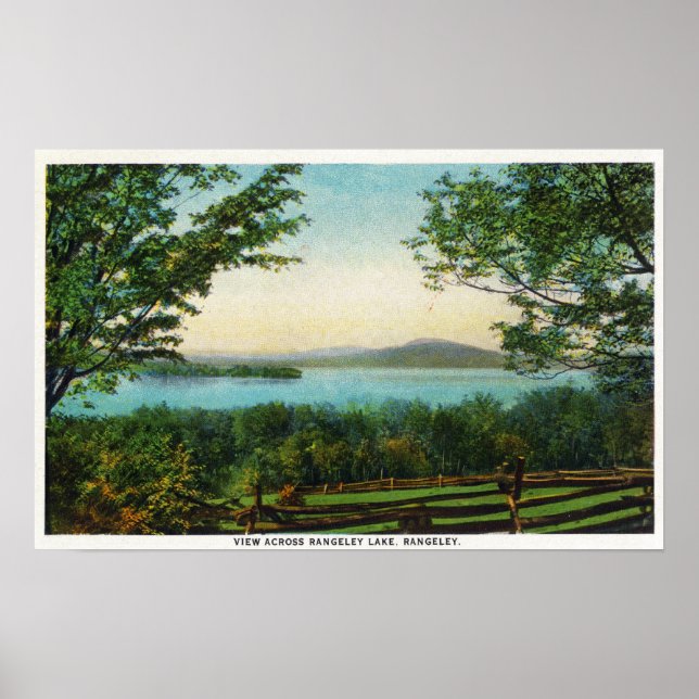 Affiche Vue Sur Le Lac Rangeley (Devant)