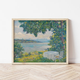 Affiche Vue sur le lac Starnberg   Edward Cucuel