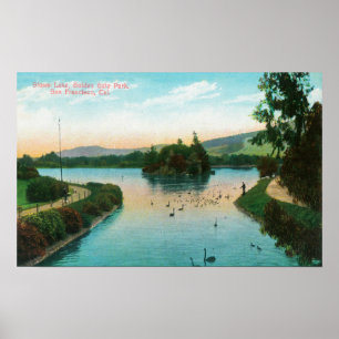 Affiche Vue sur le lac Stowe au Golden Gate Park