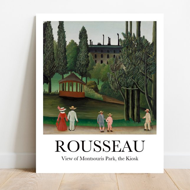 Affiche Vue sur le parc Montsouris le Kiosque Henri Rousse (Parisian Charm: Rousseau's "Montsouris Park." Museum-quality poster)