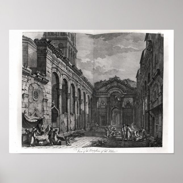 Affiche Vue sur le péristyle du palais de (Devant)