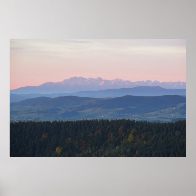 Affiche Vue sur les Tatras (Devant)