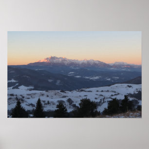 Affiche Vue sur les Tatras depuis Pieniny