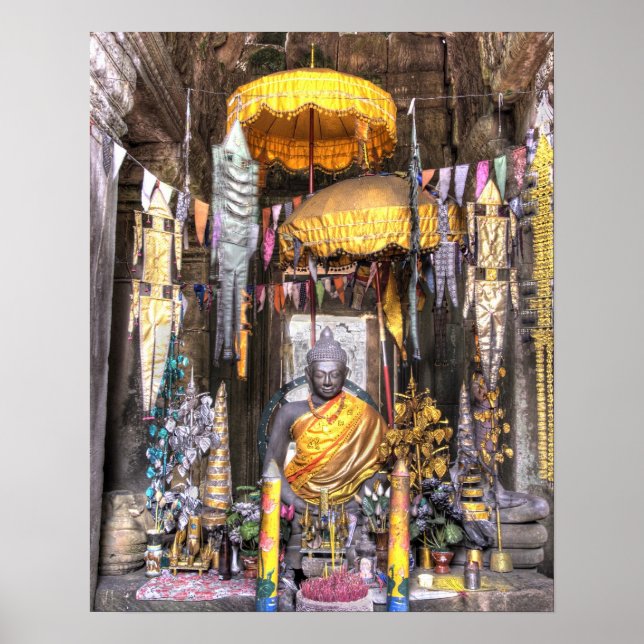 Affiche Vue sur l'espace autel à l'intérieur du temple bou (Devant)