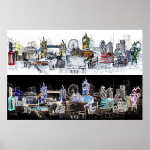 Affiche Vue sur Londres