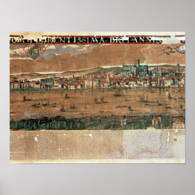 Affiche Vue sur Londres avec le Cygne (Devant)