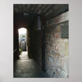 Affiche vue sur une ruelle