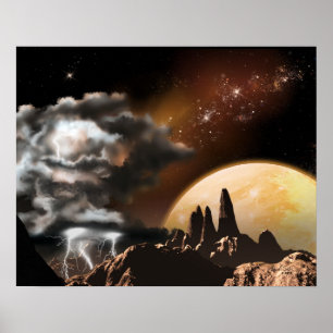 Affiche Vue tempête (20x16)