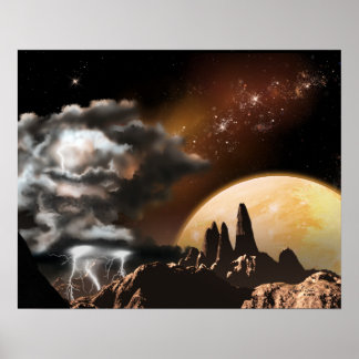 Affiche Vue tempête (20x16)