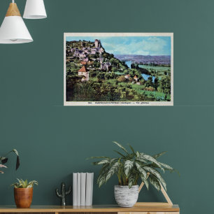 Affiche Vue vintage de Castelnaud-la-Chapelle, France
