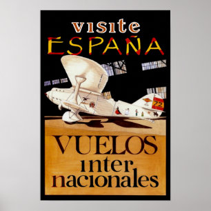 Affiche ~ Vuelos Internacionales de Visite Espana