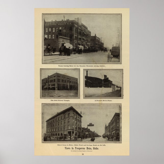 Affiche Vues, Boise, Idaho (Devant)