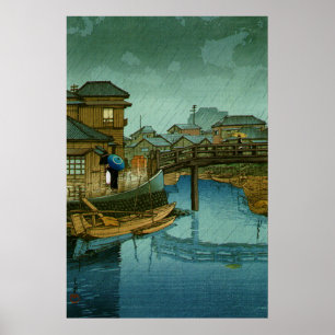 Affiche Vues de Tokaido Shinagawa Kawase Hasui 