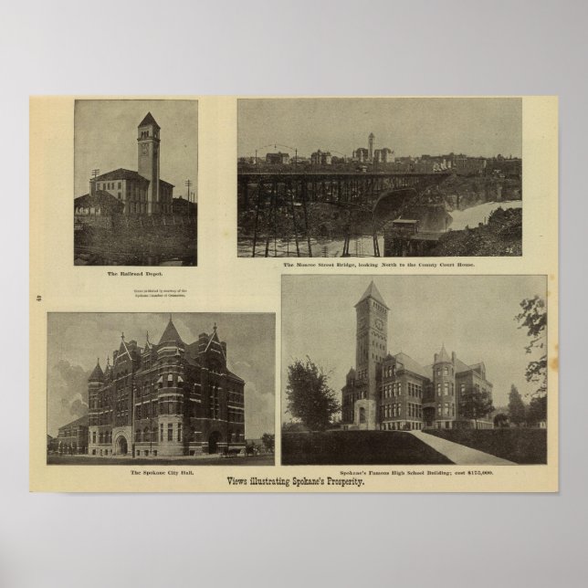 Affiche Vues, la prospérité de Spokane (Devant)