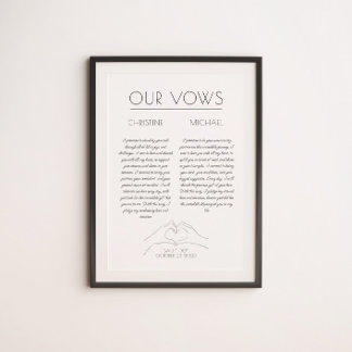 Affiche Vues mariage | Cadeau du premier anniversaire