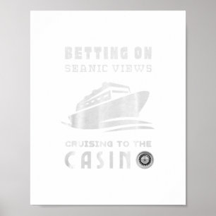 Affiche Vues marines croisière vers la roulette de casino