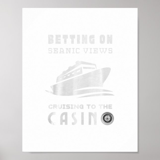 Affiche Vues marines croisière vers la roulette de casino  (Devant)