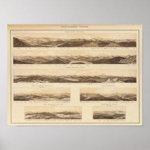 Affiche Vues panoramiques de bâti Carrigain