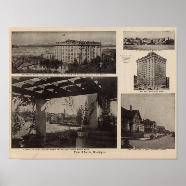 Affiche Vues, Seattle (Devant)