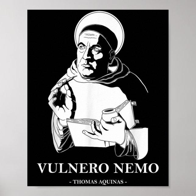 Affiche Vulnero Nemo Catholique Saint Thomas d'Aquin Citat (Devant)