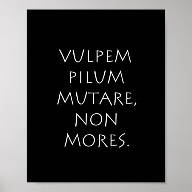 Affiche Vulpem pilum mutare non mores (Devant)