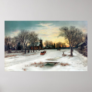 Affiche W. C. Bauer Christmas Eve