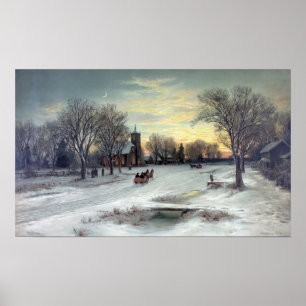 AFFICHE W.C. BAUER-CHRISTMAS EVE-PRINT