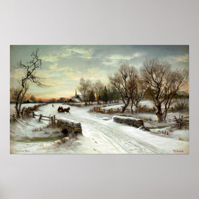 AFFICHE W.C. BAUER-CHRISTMAS MORN-PRINT (Devant)