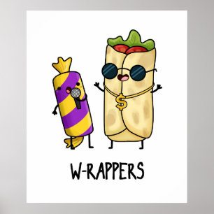 Affiche W-rappers Funny Food Pun