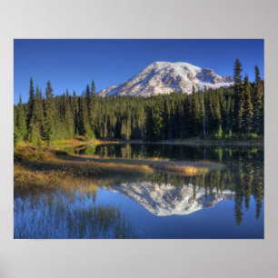 Affiche WA, Parc national du Mont-Rainier, Mont-Rainier