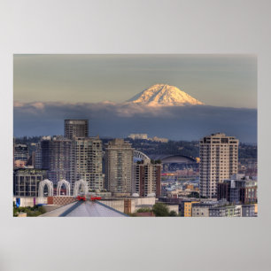 Affiche WA, Seattle, Mount Rainier de Kerry Park