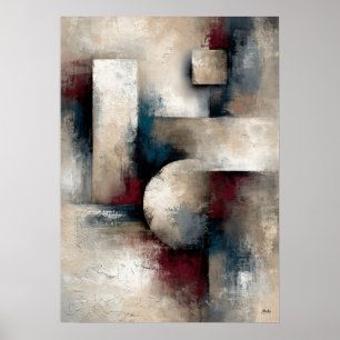 Affiche Wabi-Sabi Équilibre Céleste Moderne Géométrique Ab