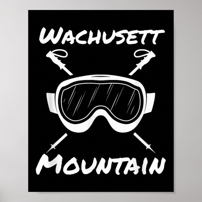 Affiche Wachusett Mountain Machusetts Skier Ski Ski Go (Devant)