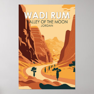 Affiche Wadi Rum Jordanie Voyage Art Vintage