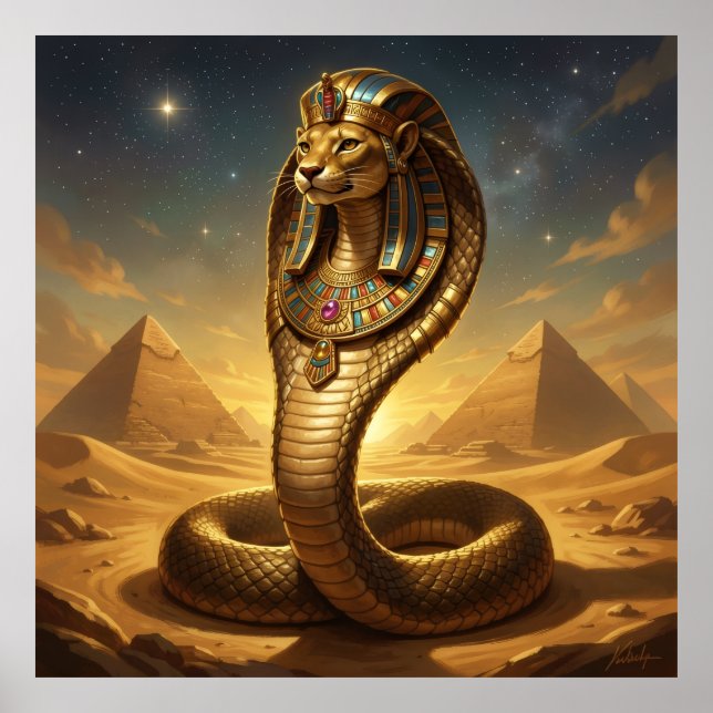 Affiche Wadjet – Egyptian Cobra Goddess (Devant)