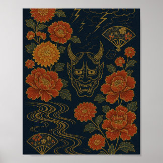 Affiche wagara "Storm of the Oni : L'art japonais traditio