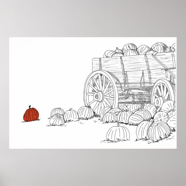 Affiche Wagon de patchs citrouille (Devant)