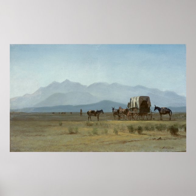 Affiche Wagon de Surveyor dans les Rocheuses (Devant)