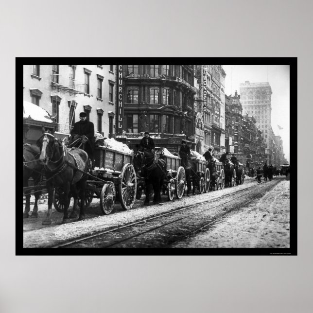 Affiche Wagon Train New York 1908 (Devant)