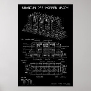 Affiche Wagon-trémie à minerai d'uranium PTW "Plan"