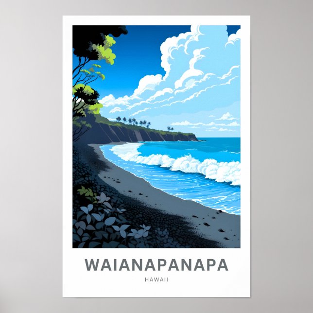 Affiche Waianapanapa Hawaii (Devant)