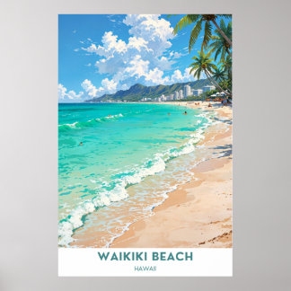 Affiche Waikiki Beach, Hawaii