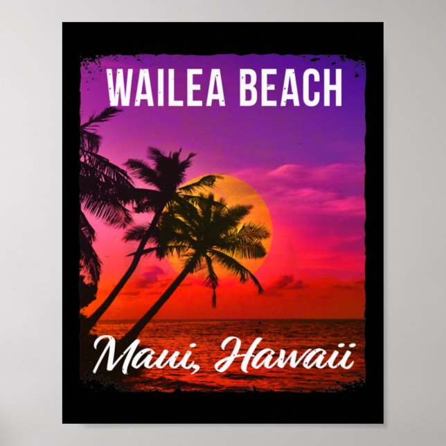 Affiche Wailea Beach Maui Hawaii Îles Hawaii (Devant)